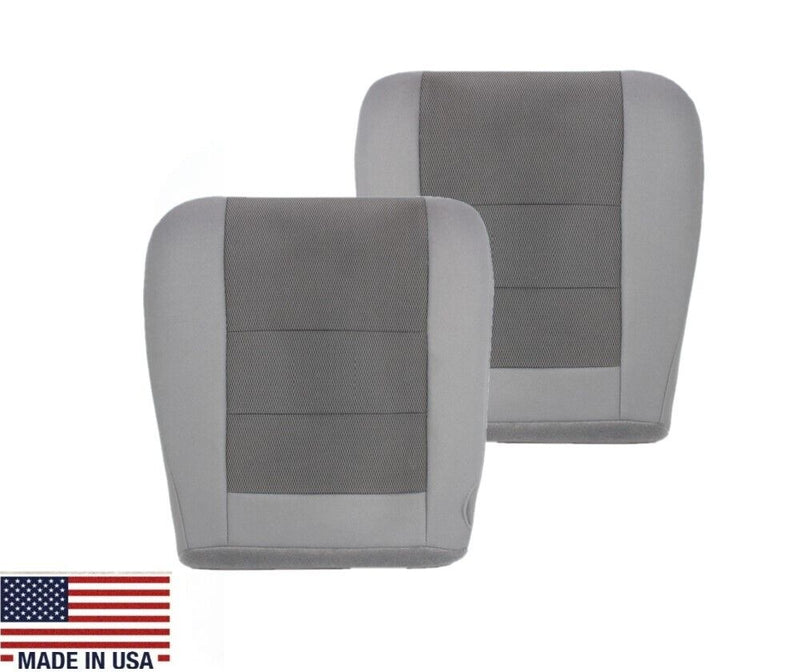2003-2007 Ford F250 F350 Lariat Seat Cover in Medium Flint Gray Cloth Fabric - Auto Seat Replacement