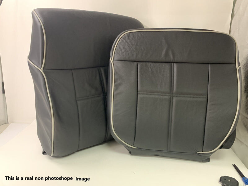 2006 2007 2008 Lincoln Mark LT Front Replacement Seat Covers in Black - Auto Seat Replacement