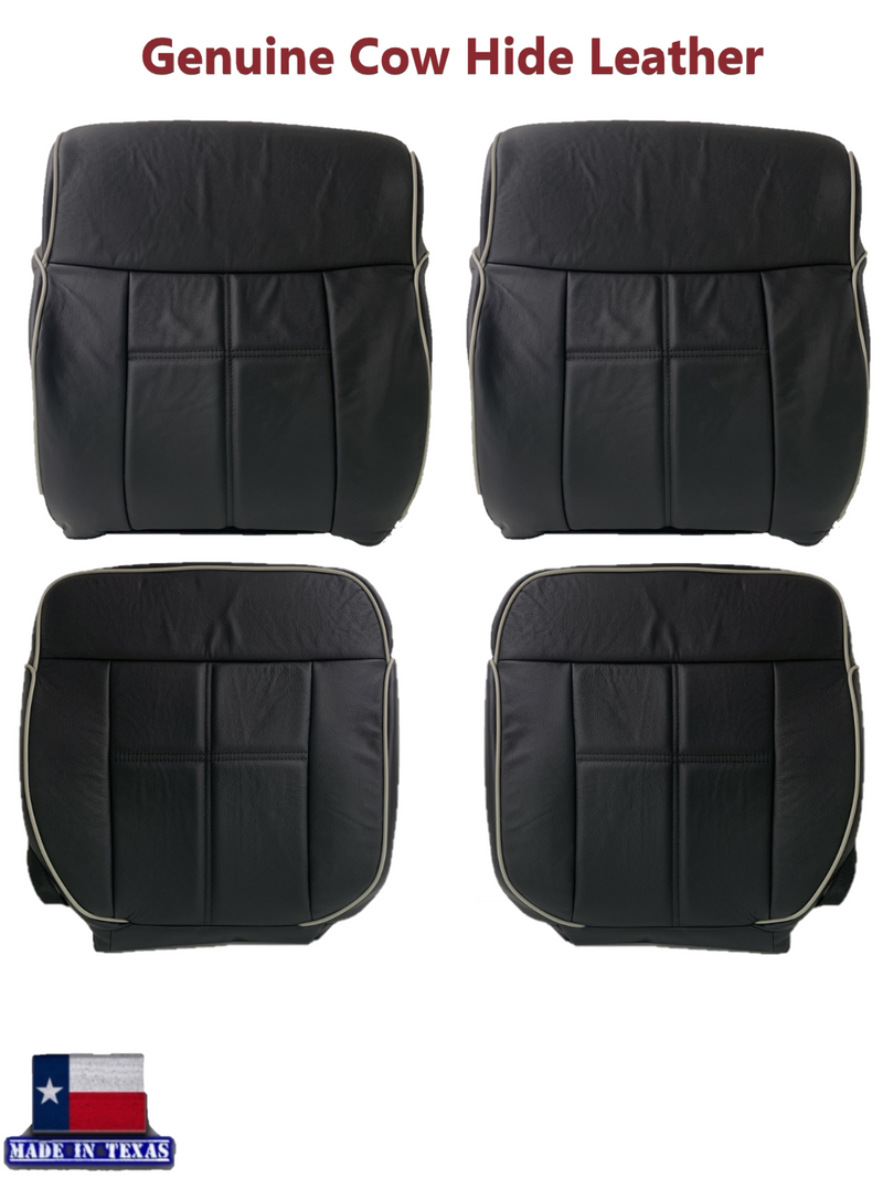 2006 2007 2008 Lincoln Mark LT Front Replacement Seat Covers in Black - Auto Seat Replacement