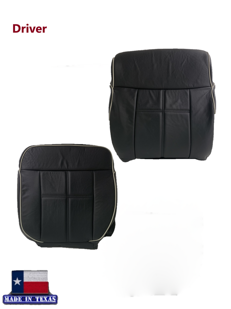 2006 2007 2008 Lincoln Mark LT Front Replacement Seat Covers in Black - Auto Seat Replacement