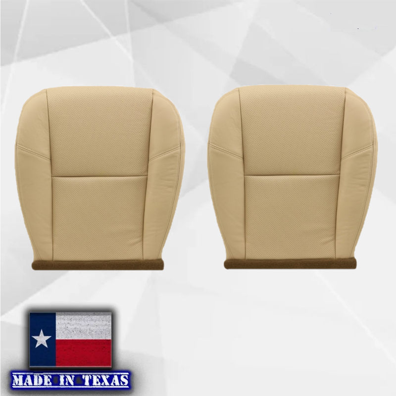 2007-2008 Cadillac Escalade Perforated Seat Cover in VERY Light Cashmere Tan: Choose From Variation - Auto Seat Replacement