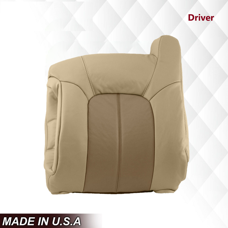 2001 2002 GMC Yukon Denali XL SLT SLE Leather Replacement Seat Cover 2 tone Tan: Choose From Variations - Auto Seat Replacement