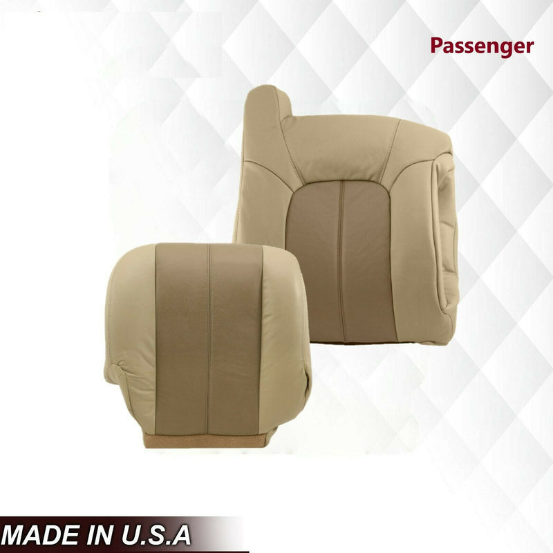 2001 2002 GMC Yukon Denali XL SLT SLE Leather Replacement Seat Cover 2 tone Tan: Choose From Variations - Auto Seat Replacement
