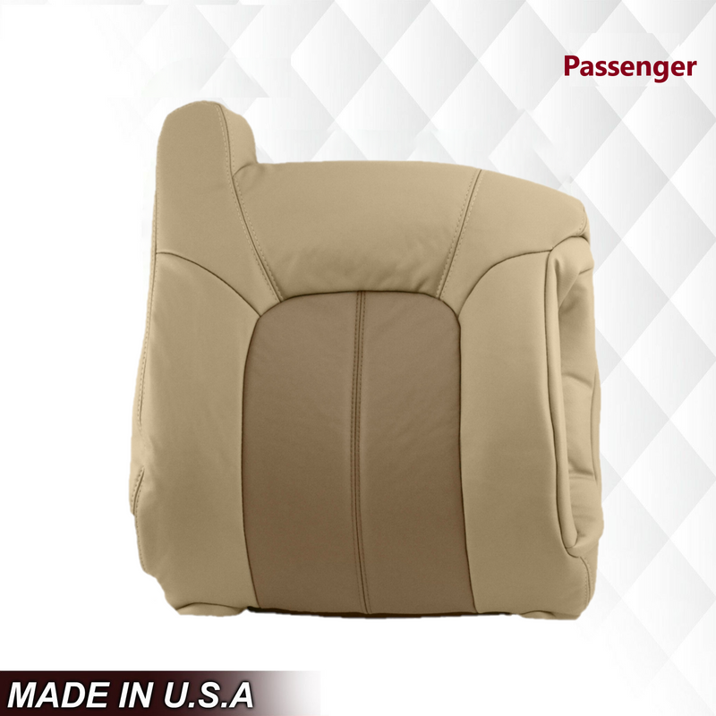 2001 2002 GMC Yukon Denali XL SLT SLE Leather Replacement Seat Cover 2 tone Tan: Choose From Variations - Auto Seat Replacement
