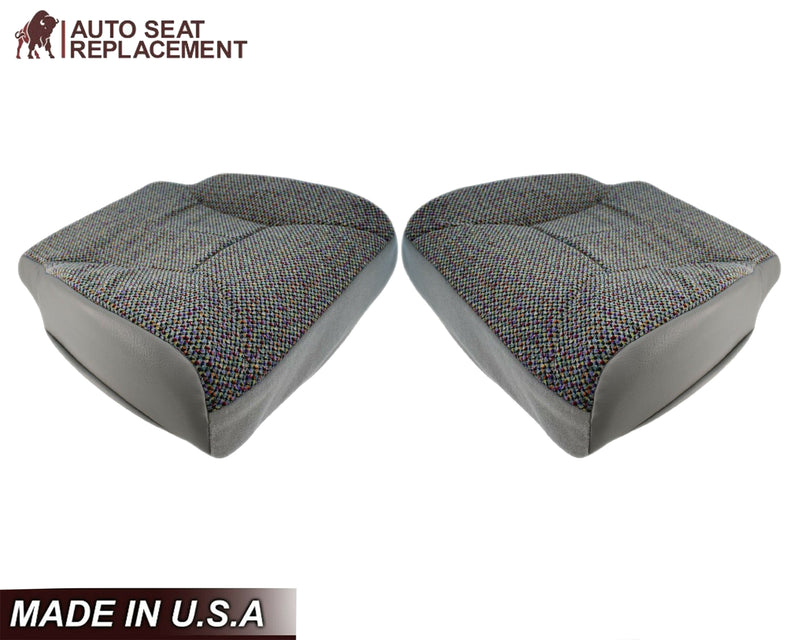 1998-2002 Dodge Ram Driver Bottom Cloth Seat Cover Mist Gray SINGLE CAB ONLY - Auto Seat Replacement