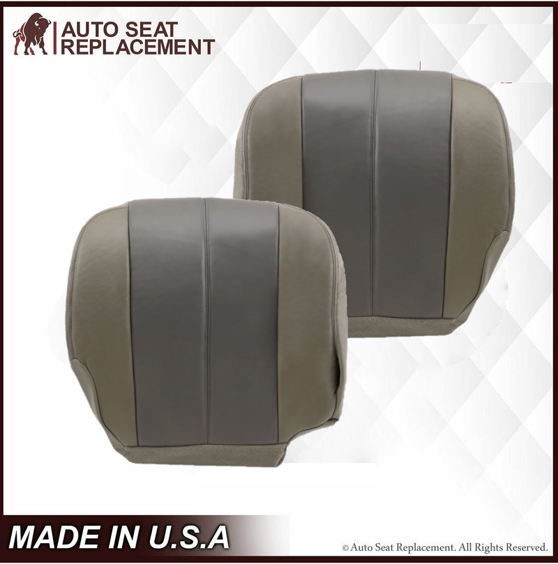 2001 2002 GMC Yukon Denali XL SLT SLE Leather Replacement Seat Cover 2 Tone Gray: Choose From Variation - Auto Seat Replacement