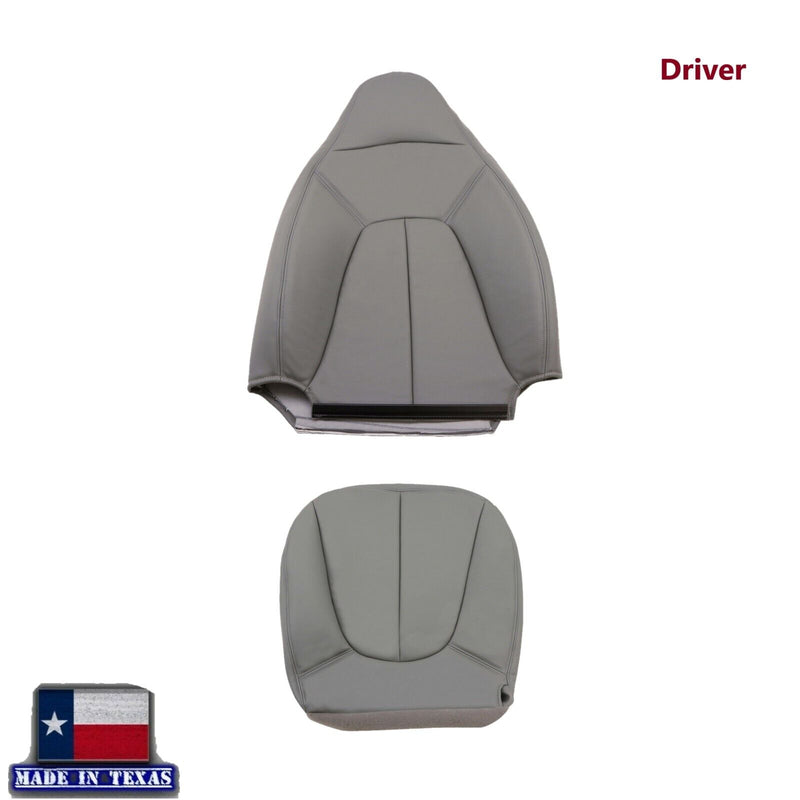 1997 1998 1999 2001 2002 Ford Expedition XLT Eddie Bauer LEATHER Seat Cover Gray - Auto Seat Replacement