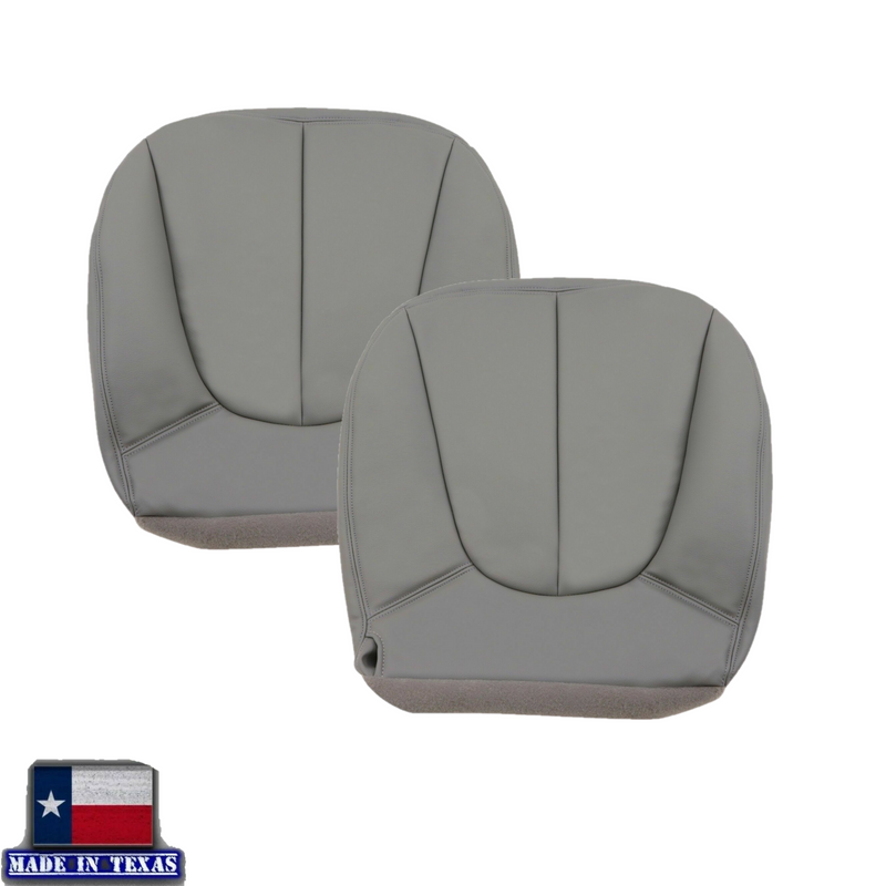 1997 1998 1999 2001 2002 Ford Expedition XLT Eddie Bauer LEATHER Seat Cover Gray - Auto Seat Replacement