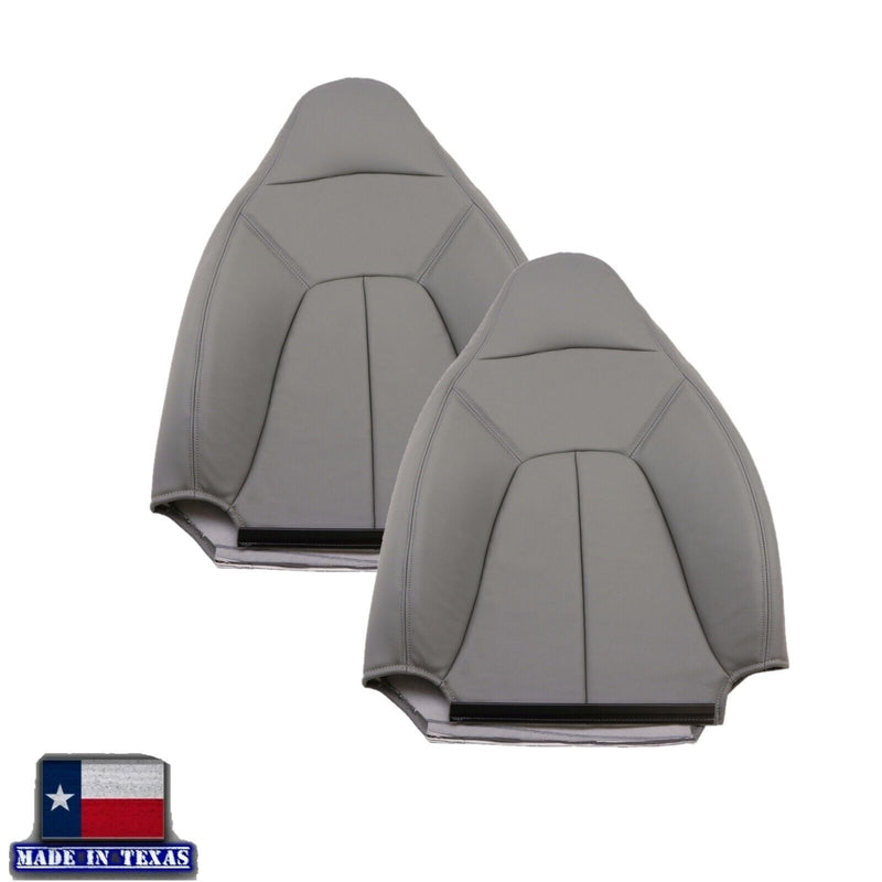 1997 1998 1999 2001 2002 Ford Expedition XLT Eddie Bauer LEATHER Seat Cover Gray - Auto Seat Replacement