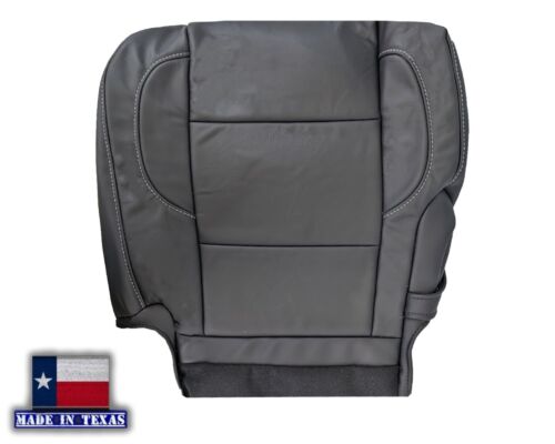 2014 - 2018 GMC Sierra Denali SECOND ROW SOLID Bottom in Jet Black Genuine Leather - Auto Seat Replacement
