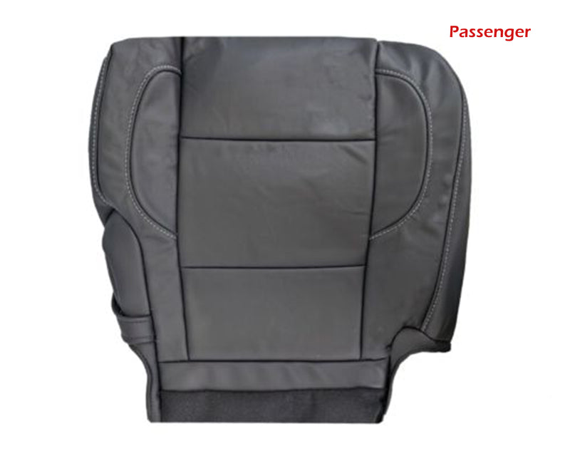 2014 - 2018 GMC Sierra Denali SECOND ROW SOLID Bottom in Jet Black Genuine Leather - Auto Seat Replacement