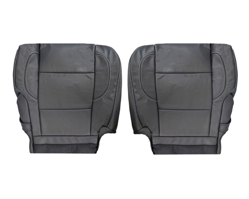 2014 - 2018 GMC Sierra Denali SECOND ROW SOLID Bottom in Jet Black Genuine Leather - Auto Seat Replacement