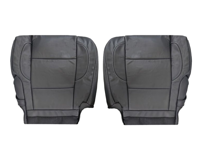 2014 - 2018 GMC Sierra Denali SECOND ROW SOLID Bottom in Jet Black Genuine Leather - Auto Seat Replacement