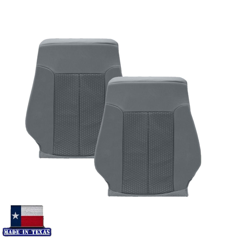 2011 - 2016 Ford F250 F350 XLT Super Duty Gray Cloth Replacement Front Seat Covers - Auto Seat Replacement