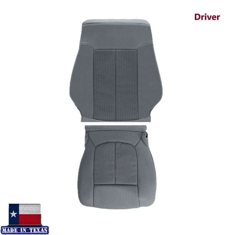 2011 - 2016 Ford F250 F350 XLT Super Duty Gray Cloth Replacement Front Seat Covers - Auto Seat Replacement