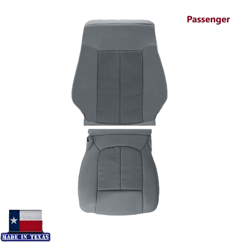 2011 - 2016 Ford F250 F350 XLT Super Duty Gray Cloth Replacement Front Seat Covers - Auto Seat Replacement