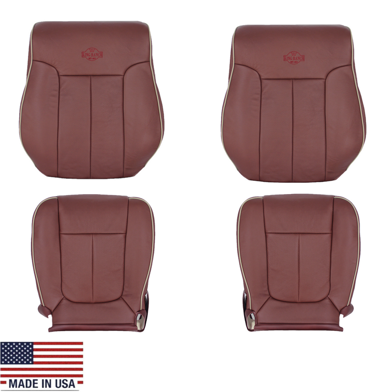 2011-2016 Ford F-250 F-350 F-450 Lariat Seat Cover Replacement in KING RANCH LEATHER: Choose From Variants - Auto Seat Replacement