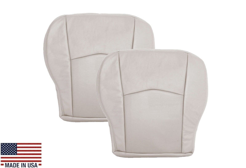 2004-2005 Cadillac SRX Perforated Seat Cover in Genuine Leather Shale Light Neutral (Tan): Choose From Variation - Auto Seat Replacement