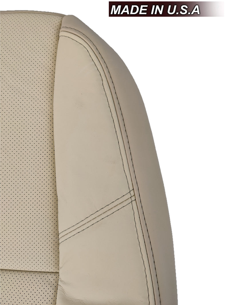 2007-2008 Cadillac Escalade Perforated Second Row Seat Cover in VERY Light Cashmere Tan: Choose From Variation - Auto Seat Replacement