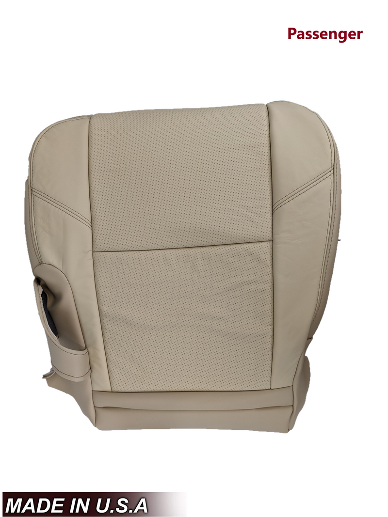 2007-2008 Cadillac Escalade Perforated Second Row Seat Cover in VERY Light Cashmere Tan: Choose From Variation - Auto Seat Replacement