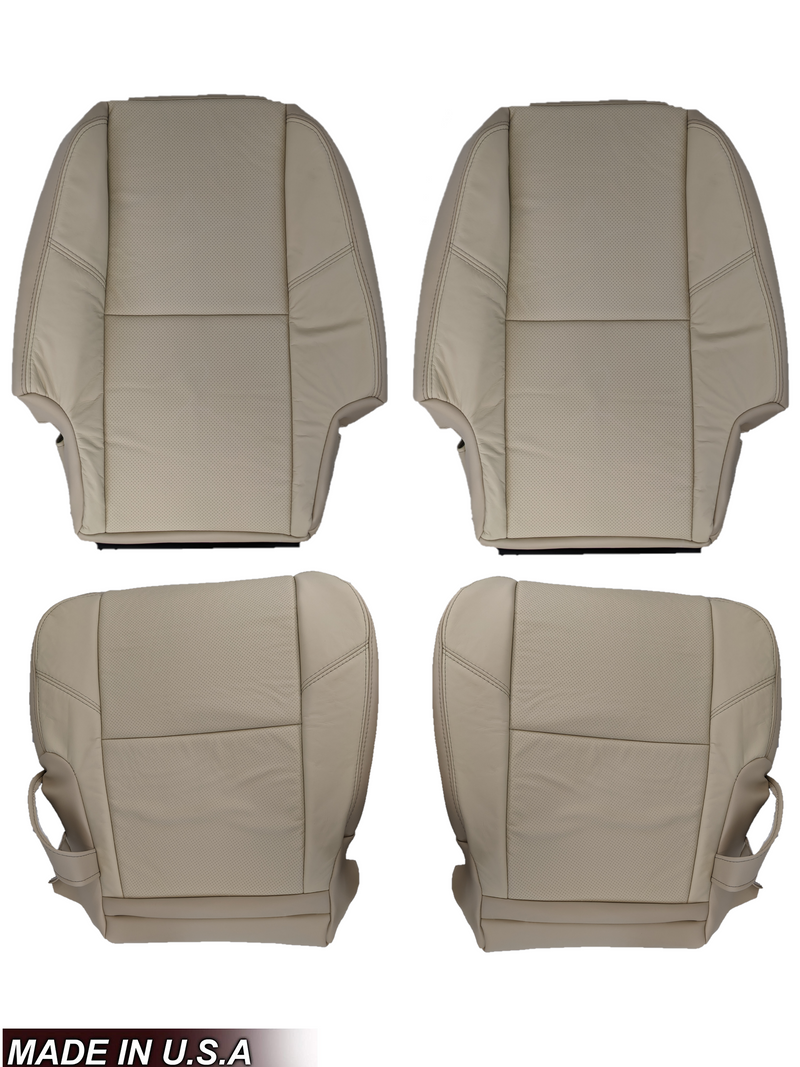 2009 - 2014  Cadillac Escalade Second Row Seat Cover in Light Cashmere Tan (PERFORATED) - Auto Seat Replacement