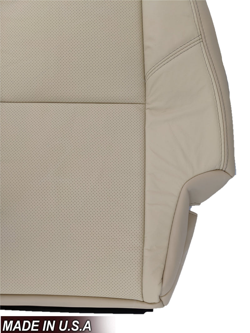 2009 - 2014  Cadillac Escalade Second Row Seat Cover in Light Cashmere Tan (PERFORATED) - Auto Seat Replacement