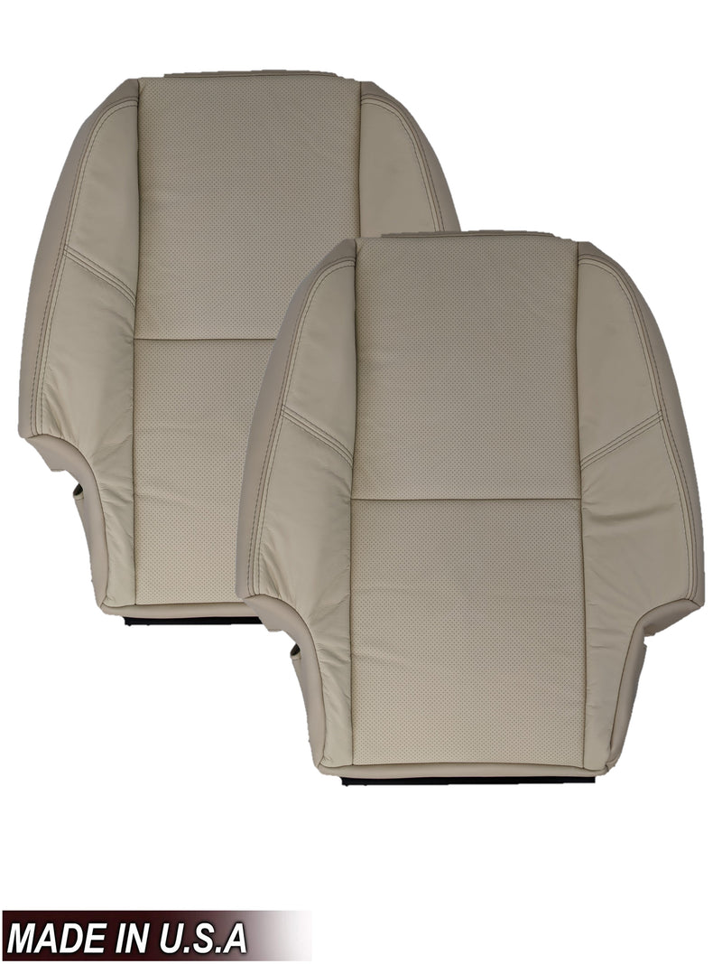 2009 - 2014  Cadillac Escalade Second Row Seat Cover in Light Cashmere Tan (PERFORATED) - Auto Seat Replacement