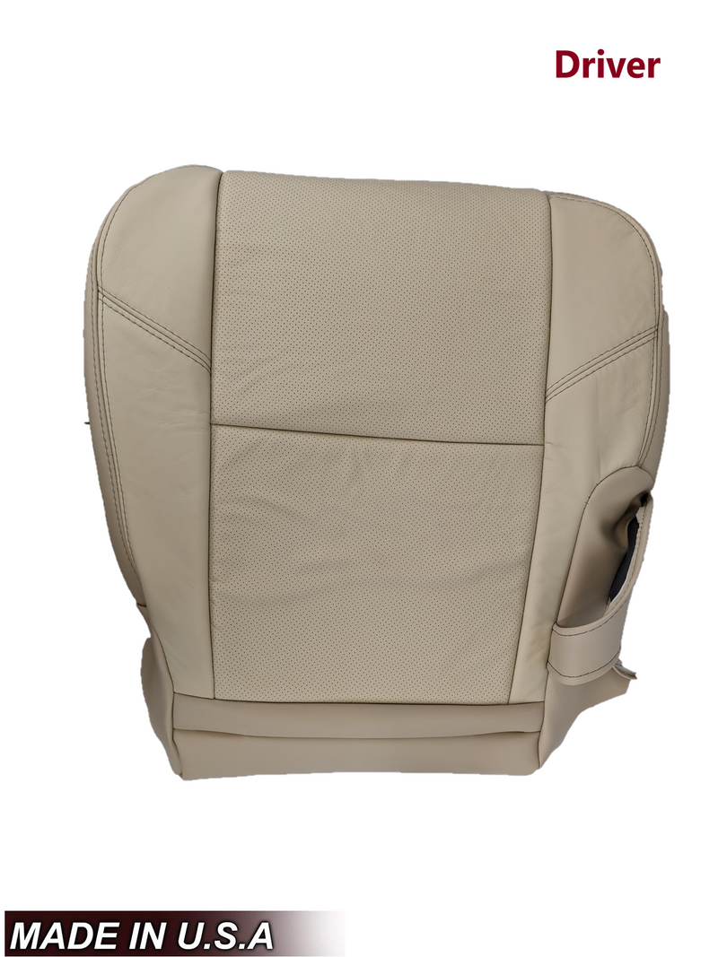 2009 - 2014  Cadillac Escalade Second Row Seat Cover in Light Cashmere Tan (PERFORATED) - Auto Seat Replacement