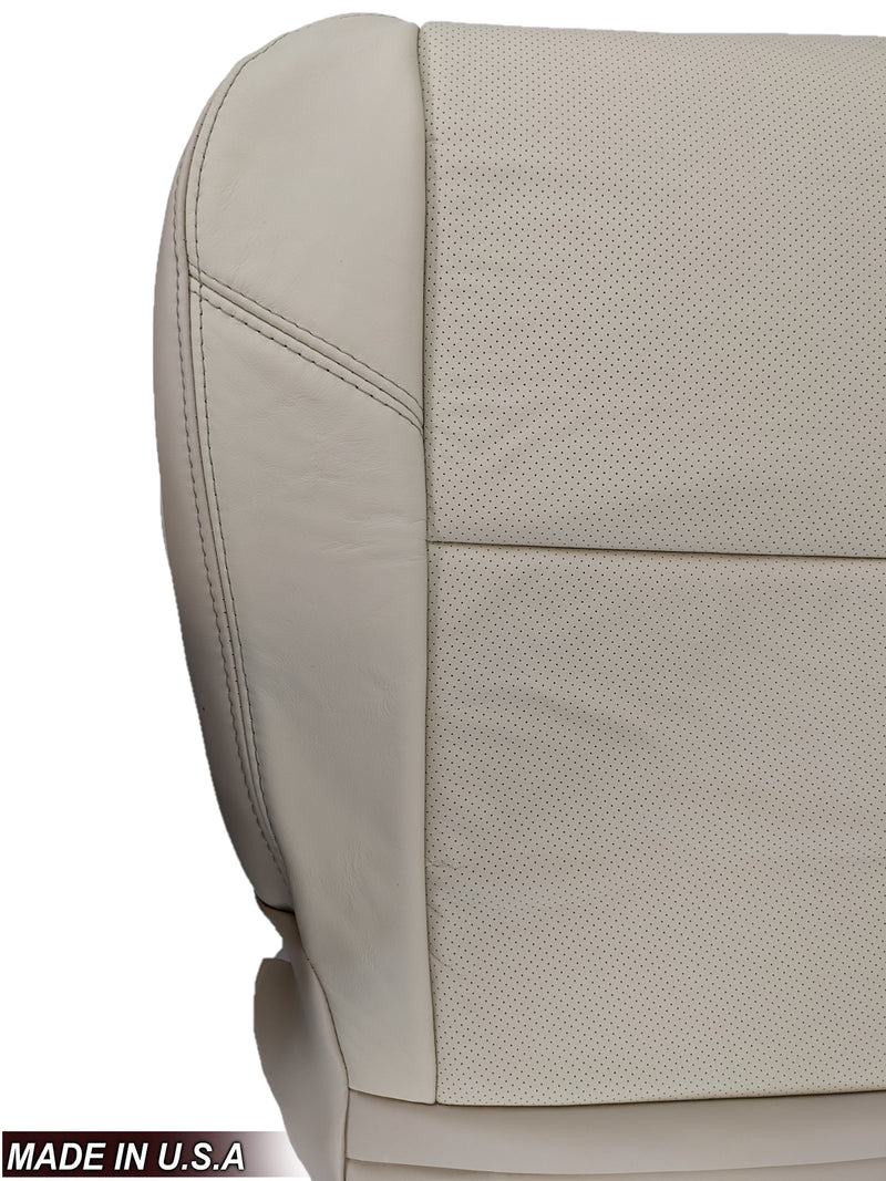 2009 - 2014  Cadillac Escalade Second Row Seat Cover in Light Cashmere Tan (PERFORATED) - Auto Seat Replacement