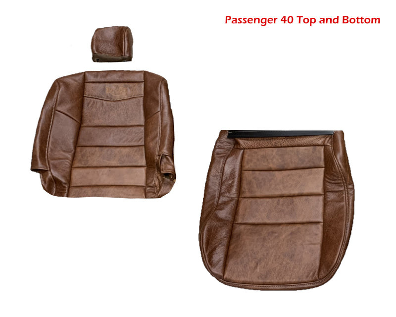 2002-2007 FORD F250 F350 KING RANCH REPLACEMENT GENUINE LEATHER SECOND (2nd) ROW SEAT COVERS - Auto Seat Replacement