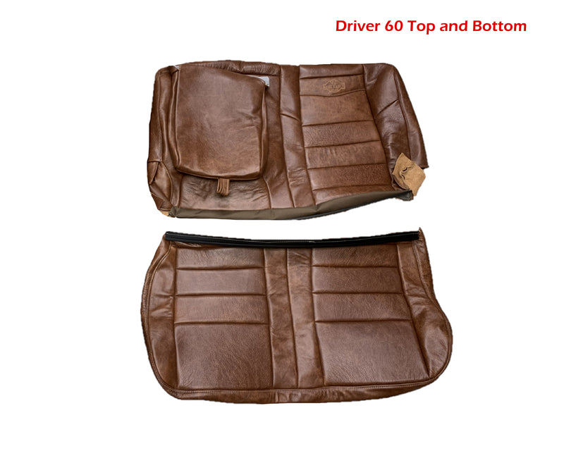 2002-2007 FORD F250 F350 KING RANCH REPLACEMENT GENUINE LEATHER SECOND (2nd) ROW SEAT COVERS - Auto Seat Replacement
