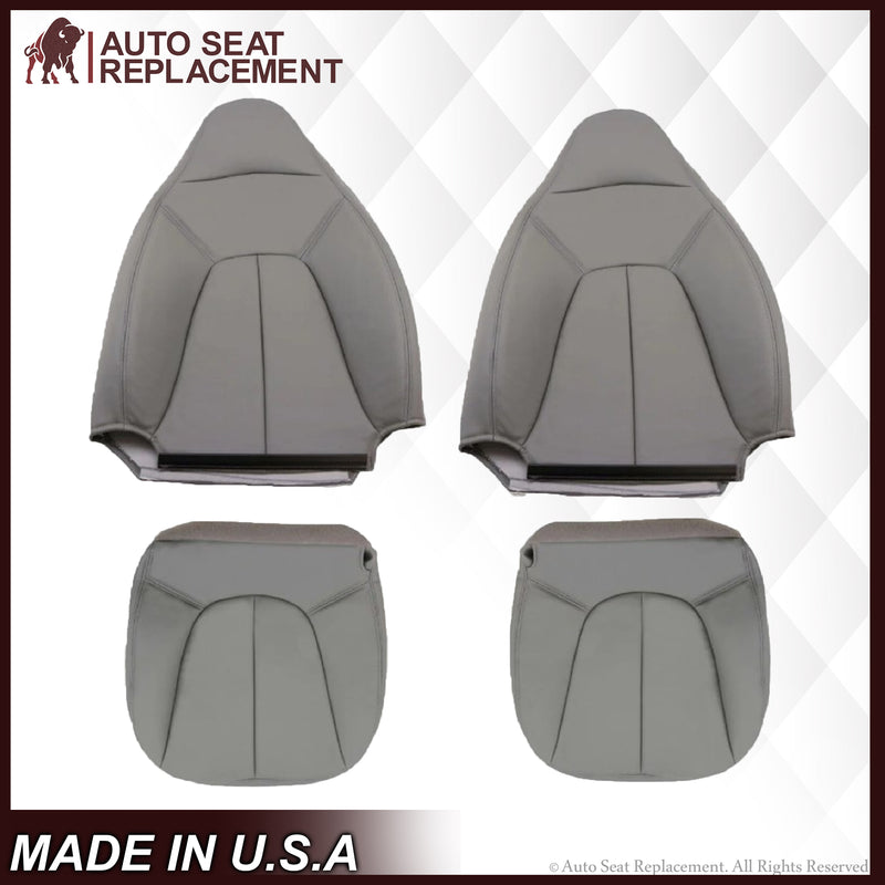 1997 1998 1999 2001 2002 Ford Expedition XLT Eddie Bauer LEATHER Seat Cover Gray - Auto Seat Replacement