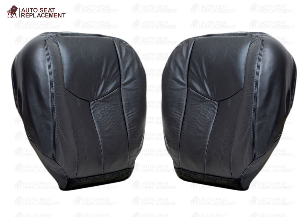 2003 2004 2005 2006 Chevy Silverado Driver Passenger Bottom Seat Cover Dark Gray- 2000 2001 2002 2003 2004 2005 2006- Leather- Vinyl- Seat Cover Replacement- Auto Seat Replacement