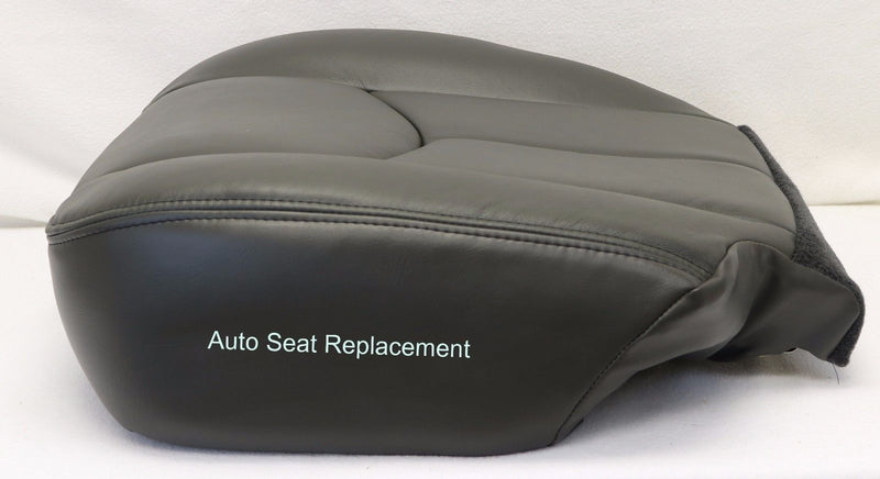 003 To 2006 Chevy Silverado Passenger Bottom-Top Back Seat Cover Dark Gray Vinyl- 2000 2001 2002 2003 2004 2005 2006- Leather- Vinyl- Seat Cover Replacement- Auto Seat Replacement