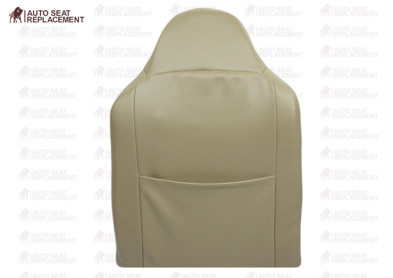2002 To 2007 Ford F250 F350 Lariat Passenger Bottom-Back Leather Seat Cover TAN- 2000 2001 2002 2003 2004 2005 2006- Leather- Vinyl- Seat Cover Replacement- Auto Seat Replacement