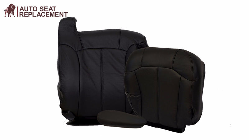 99 to 2002 Chevy Silverado full Driver package Leather Seat Cover Dark Graphite- 2000 2001 2002 2003 2004 2005 2006- Leather- Vinyl- Seat Cover Replacement- Auto Seat Replacement
