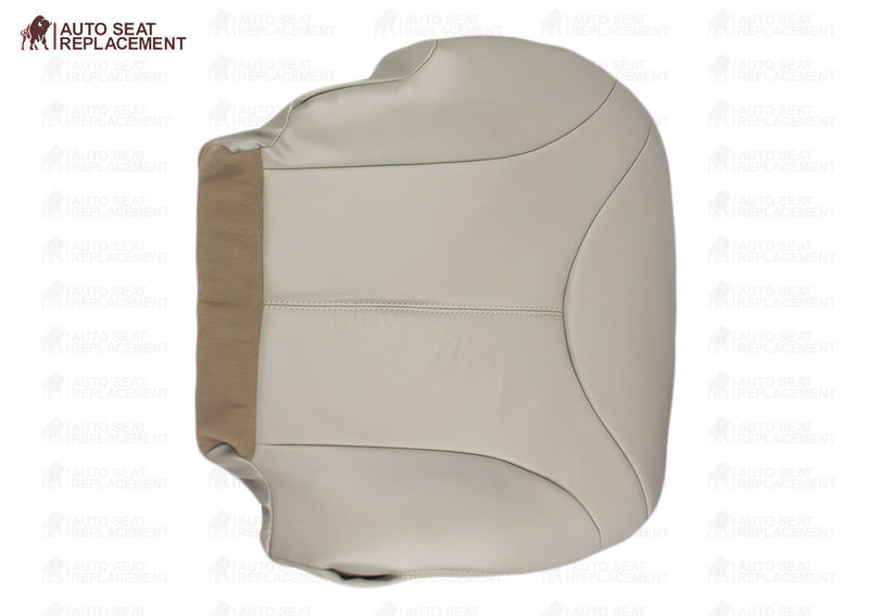 2000 2001 2002 GMC Yukon Driver and Passenger Bottom Leather Seat Cover Tan- 2000 2001 2002 2003 2004 2005 2006- Leather- Vinyl- Seat Cover Replacement- Auto Seat Replacement