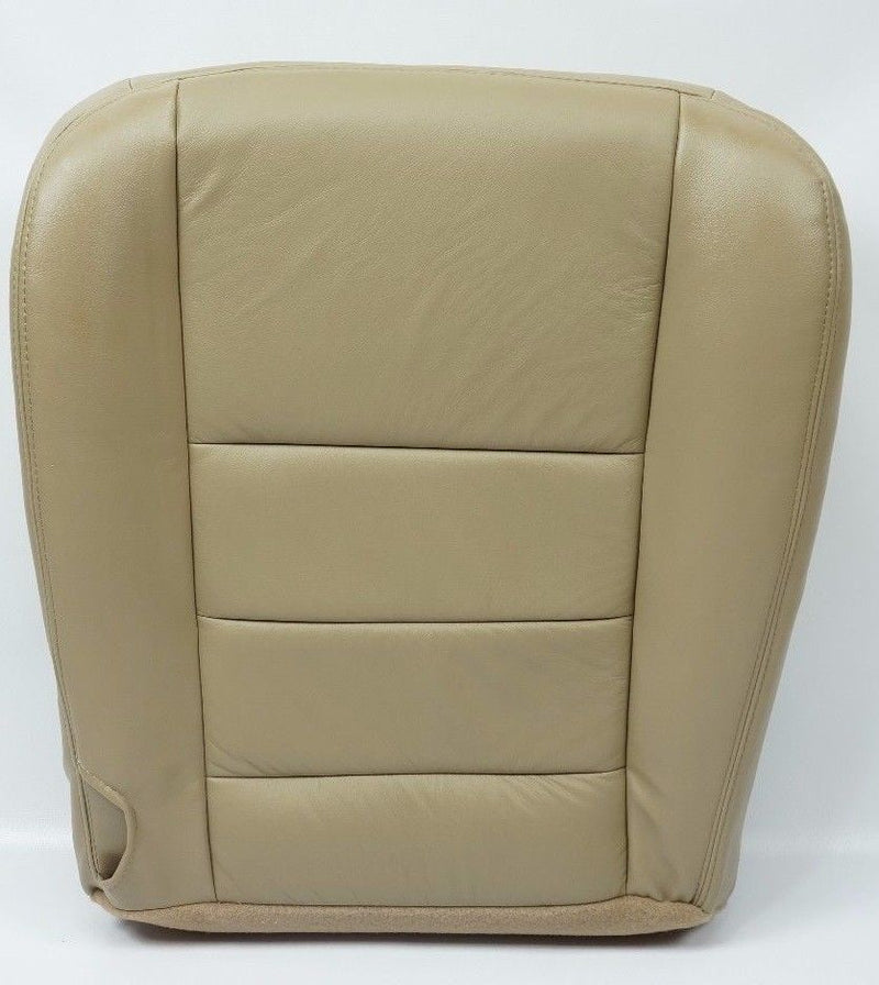 2002 To 2007 Ford F250 F350 Lariat XL XLT Driver Bottom Leather Seat Cover TAN- 2000 2001 2002 2003 2004 2005 2006- Leather- Vinyl- Seat Cover Replacement- Auto Seat Replacement