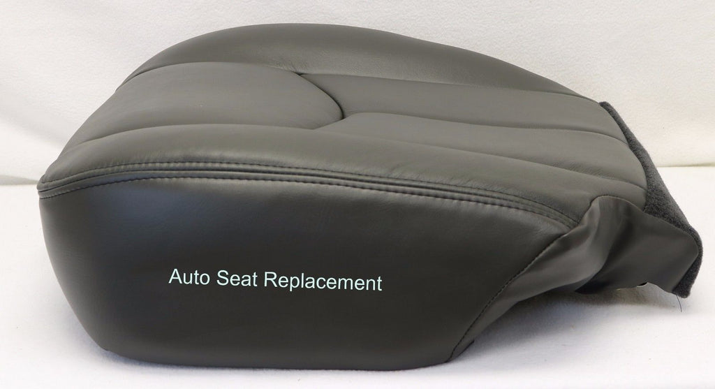 2003 2004 2005 2006 Chevy Silverado Duramax Bottom Leather Seat Cover Dark Gray- 2000 2001 2002 2003 2004 2005 2006- Leather- Vinyl- Seat Cover Replacement- Auto Seat Replacement