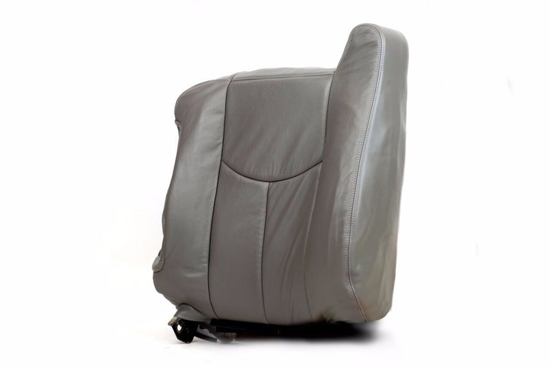 2003 To 2006 GMC Yukon and Sierra Driver back Seat Covers Gray in Leather- 2000 2001 2002 2003 2004 2005 2006- Leather- Vinyl- Seat Cover Replacement- Auto Seat Replacement