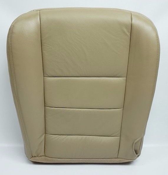 2006 2007 Ford F250 F350 Lariat XL XLT FX4 Driver Bottom Leather Seat Cover TAN- 2000 2001 2002 2003 2004 2005 2006- Leather- Vinyl- Seat Cover Replacement- Auto Seat Replacement