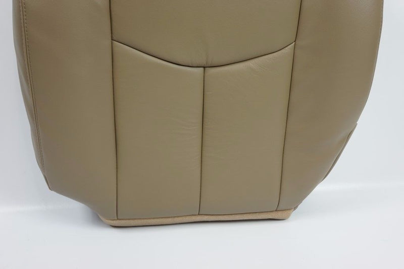 2003-2006 GMC Sierra & Chevy Silverado - Avalanche Driver Bottom Seat Cover tan- 2000 2001 2002 2003 2004 2005 2006- Leather- Vinyl- Seat Cover Replacement- Auto Seat Replacement