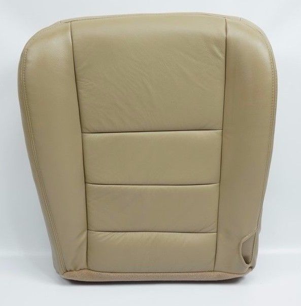 2002 - 2007 Ford F250 F350 Lariat Driver Bottom Leather Seat Cover Parchment TAN- 2000 2001 2002 2003 2004 2005 2006- Leather- Vinyl- Seat Cover Replacement- Auto Seat Replacement