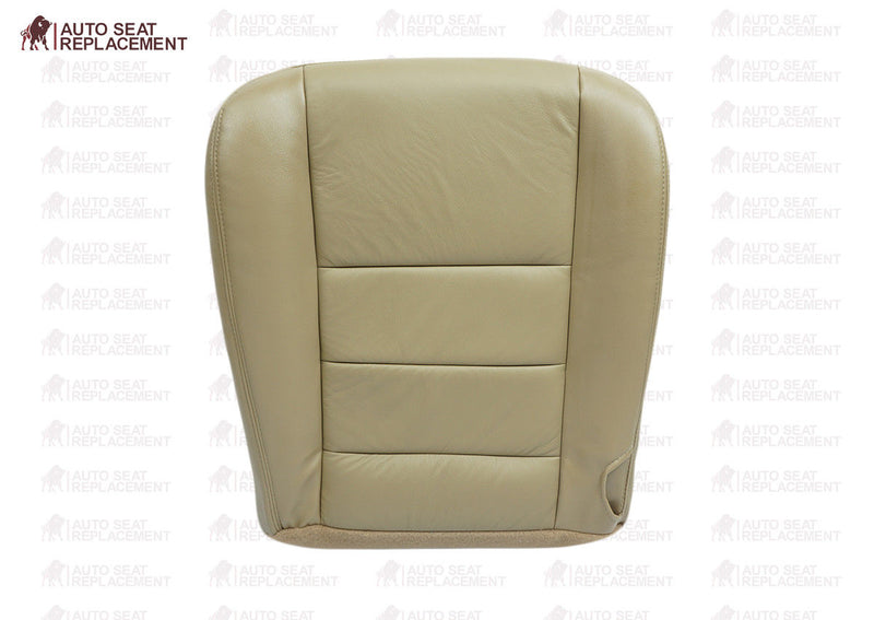 2002 To 2007 Ford F250 F350 Lariat Passenger Bottom-Back Leather Seat Cover TAN- 2000 2001 2002 2003 2004 2005 2006- Leather- Vinyl- Seat Cover Replacement- Auto Seat Replacement