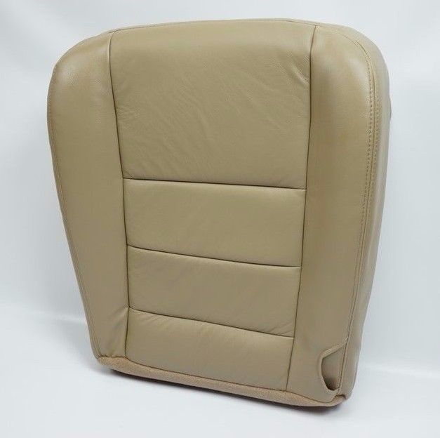 2002 To 2007 Ford F250 F-350 Lariat Passenger Bottom Seat Cover Tan- 2000 2001 2002 2003 2004 2005 2006- Leather- Vinyl- Seat Cover Replacement- Auto Seat Replacement