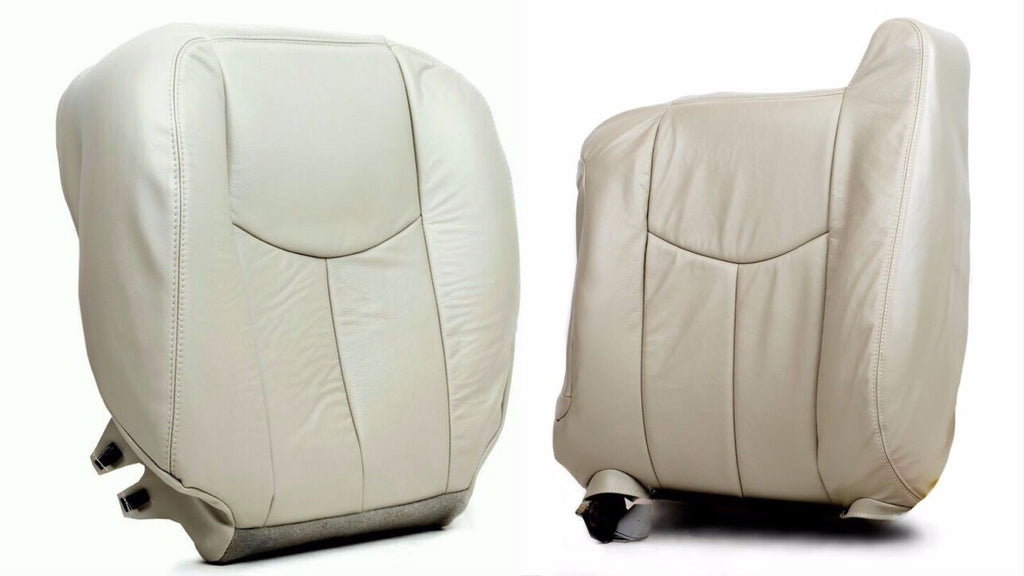 03 04 05-06 Chevy Tahoe Suburban Driver Bottom & Lean Back Seat Cover Tan Vinyl- 2000 2001 2002 2003 2004 2005 2006- Leather- Vinyl- Seat Cover Replacement- Auto Seat Replacement