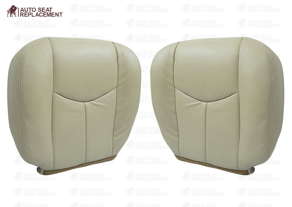 2003 2004 2005 2006 GMC Yukon Driver and Passenger Bottom Leather Seat Cover Tan- 2000 2001 2002 2003 2004 2005 2006- Leather- Vinyl- Seat Cover Replacement- Auto Seat Replacement