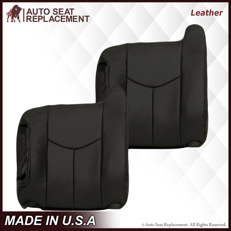 2003-2007 GMC Sierra Seat Cover in Dark Gray: Choose Leather or Vinyl- 2000 2001 2002 2003 2004 2005 2006- Leather- Vinyl- Seat Cover Replacement- Auto Seat Replacement