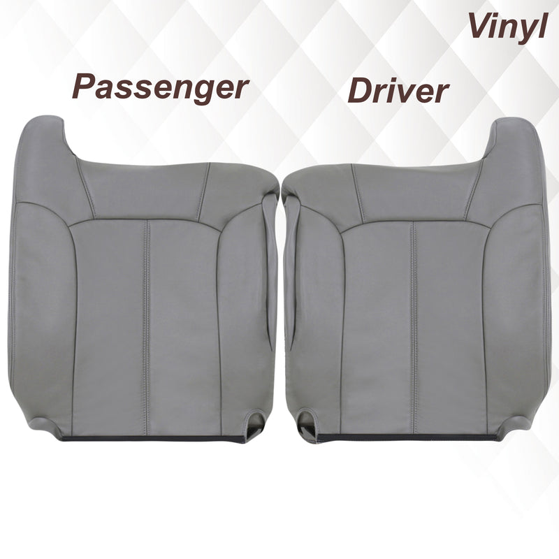 1999-2002 Chevy Silverado Seat Cover in Light Gray: Choose From Variations- 2000 2001 2002 2003 2004 2005 2006- Leather- Vinyl- Seat Cover Replacement- Auto Seat Replacement
