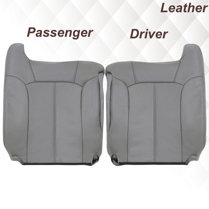 2000-2002 Chevy Tahoe/Suburban Seat Cover in Light Gray: Choose From Variations- 2000 2001 2002 2003 2004 2005 2006- Leather- Vinyl- Seat Cover Replacement- Auto Seat Replacement